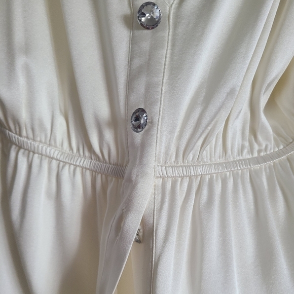 Retrofête Diane Embellished Satin Mini Dress, Size Large, White, NWT - Picture 10 of 16